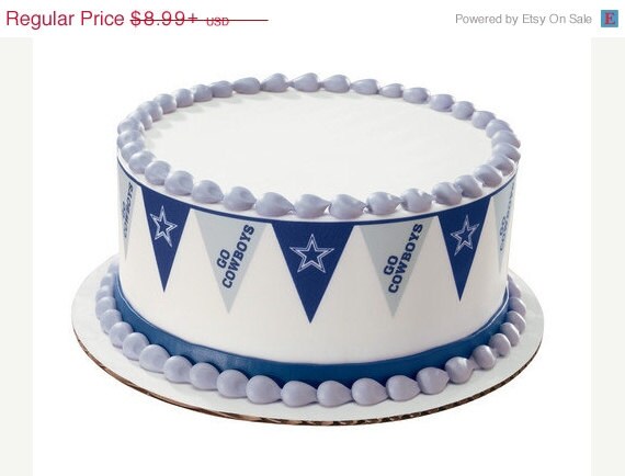 SUMMER SALE NFL-Pennant-Cowboys- Borders Edible Image Cake Topper Il_570xn
