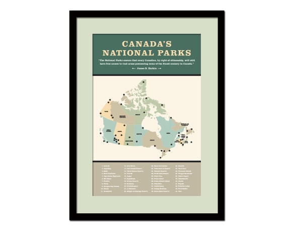 Canada National Parks Poster Art Print Canadian National