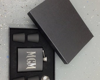 Groomsmen Flasks,Engraved Flask Set,Personalized Groomsmen Gift,Personalized Best Man Gift,1 Flask Set,FSK-1