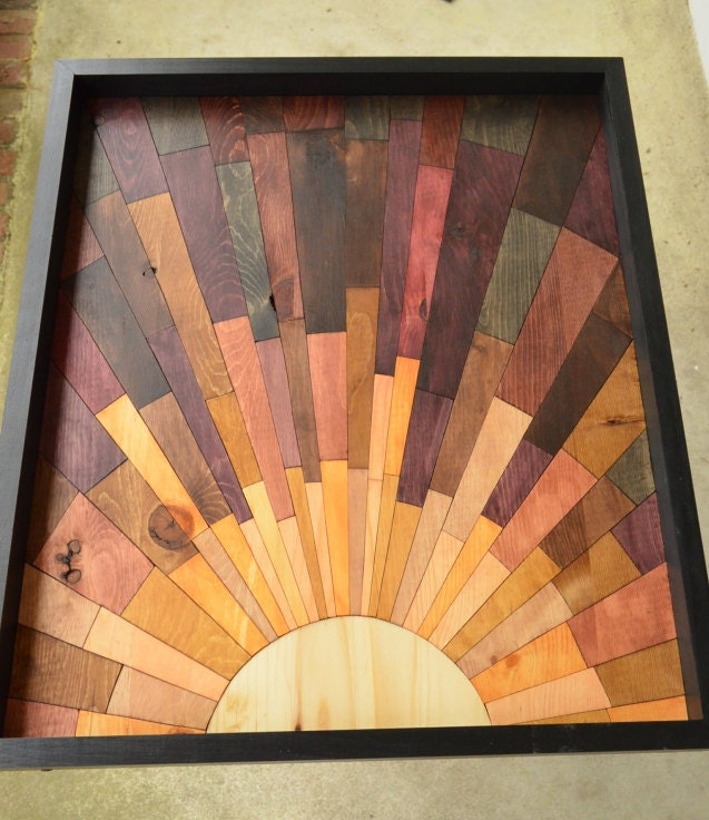 wooden wall art Second Avenue Sunrise wood