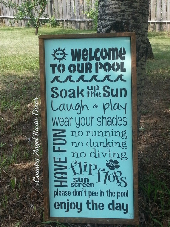 Sign signs Sign, Swimming Sign, pool swimming rustic Pool Cottage,  Sign, Backyard Cabin, Deck