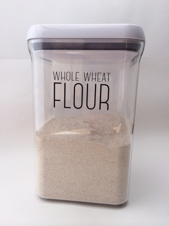 Whole Wheat Flour Label Kitchen Labels by ClementimeMercantile
