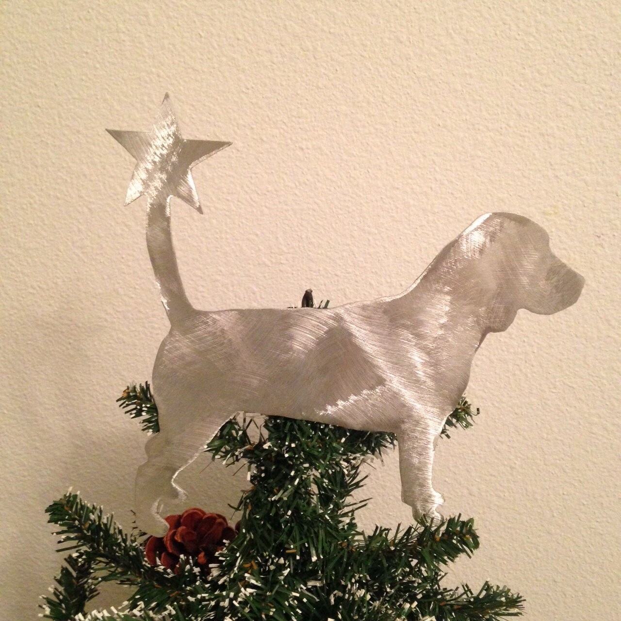 Beagle Dog Tree Topper Holiday Decoration by