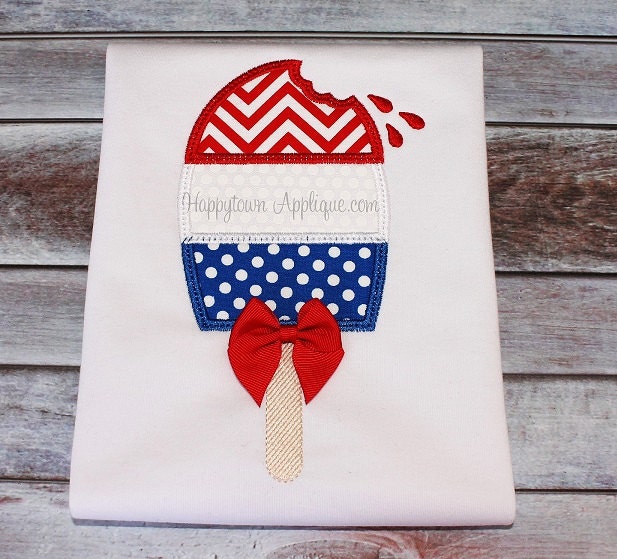 Ice Cream Tri Color Machine Embroidery Design by HappytownApplique