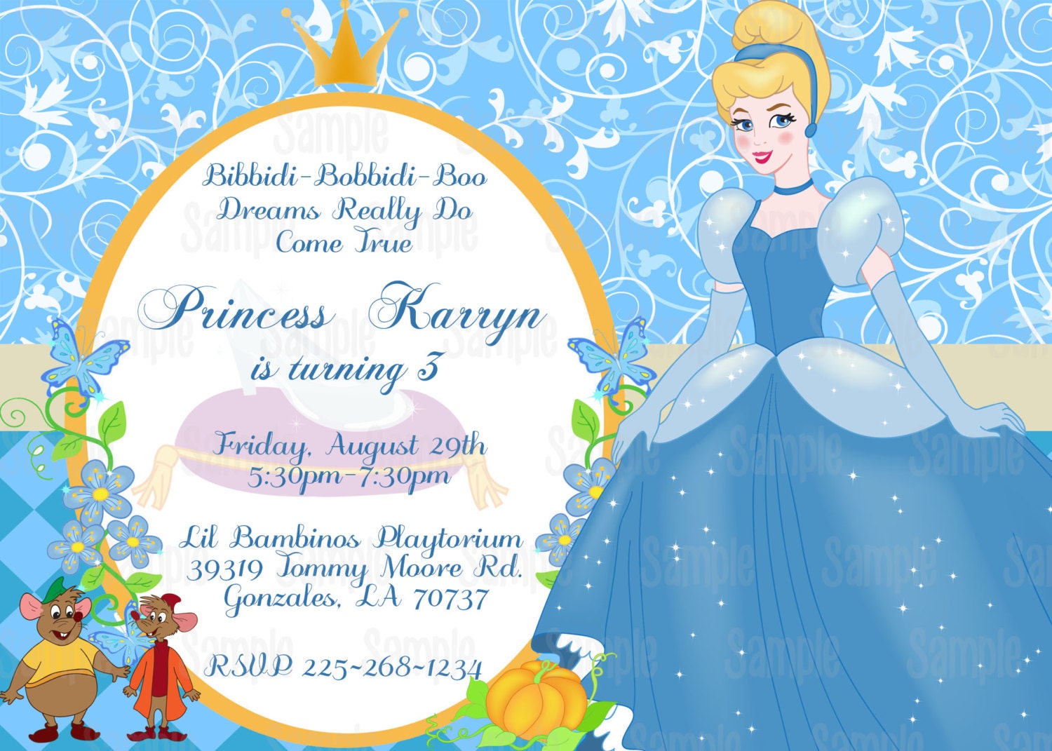 Cinderella Picture Invitations 6
