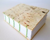 Personilized birch bark journal with coptic binding, handmade  birch bark hardcover notebook ,handbound  birch journal with 240 blank pages