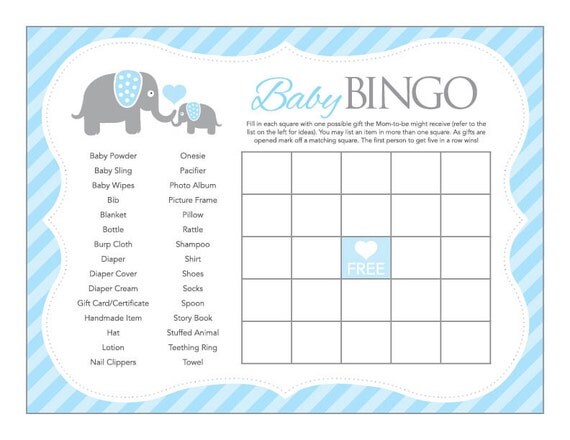 Baby shower blank bingo free printables Baby shower blank bingo free printables