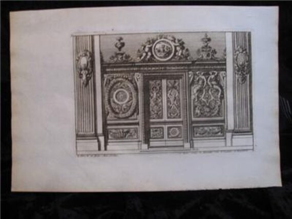 Jean Le Pautre Rare French Copperplate Portrait Panel 1752 Plate 3