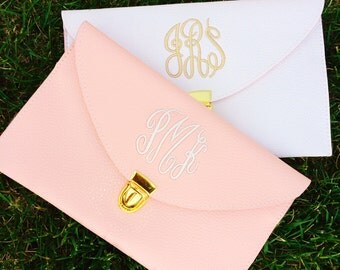 Light Pink OR White Monogram Clutch Purse!!