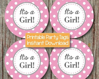 Its a girl tags | Etsy