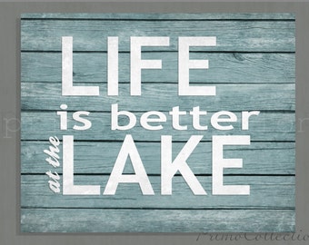 Lake Wall Art lake house | etsy Lake Wall Art lake house | etsy