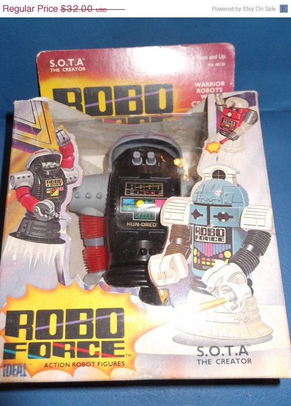 Items similar to TOY SALE Vintage Robot / 1980s Robo Force Action