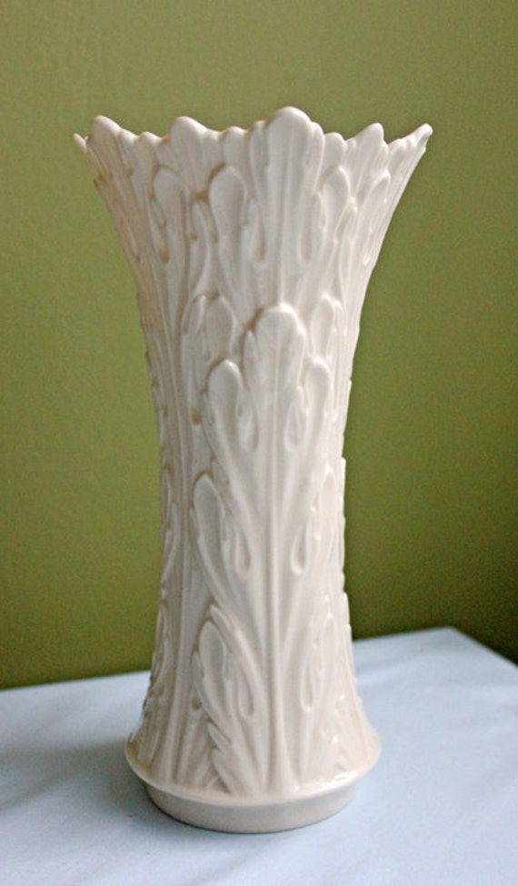 Vase by Lenox. Beautiful Porcelain Vase in Cream Color and