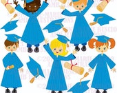 80% OFF Graduation kids- clipart, commercial use, vector graphics, digital clip art, digital images - AMB-225 Il_170x135