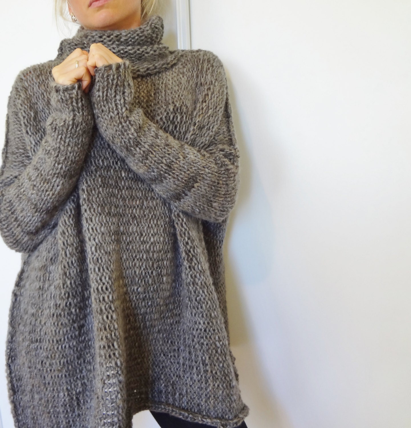 Oversized Chunky knit sweater.Slouchy/Bulky/ Loose sweater.