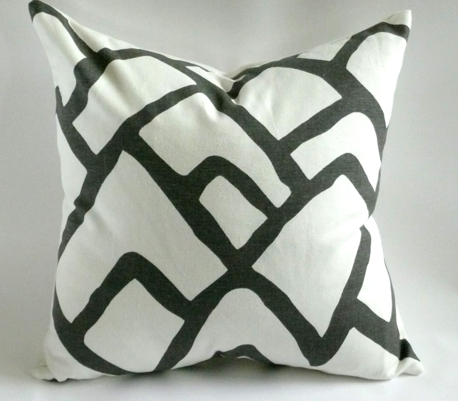 Schumacher Zimba Pillow Cover in Charcoal
