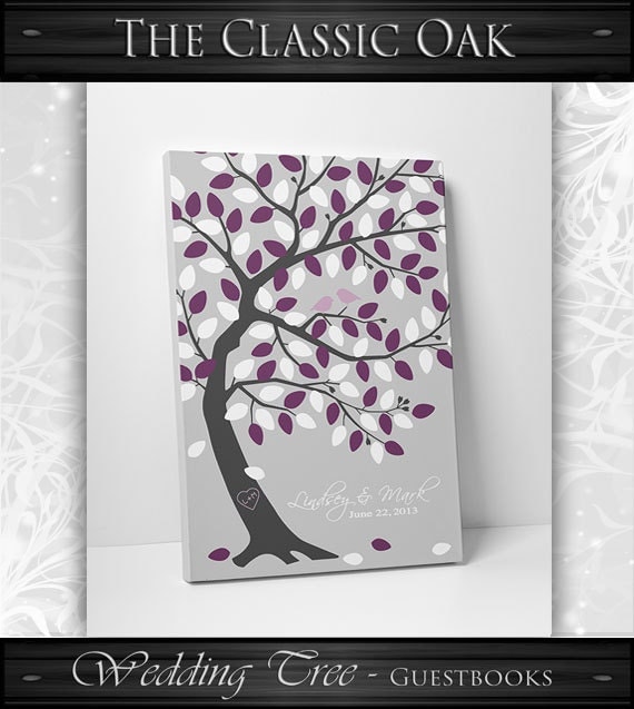 Wedding Tree Guest Book // Wedding Guest Book Tree // Personalized Wedding Print // Canvas or Matte Print 100-150 Guests // 16x20 Inches