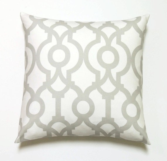 Gray Pillows, 20x20 Pillow Cover, Decorative Pillow, Geometric Pillow, Modern Pillow Covers, Lyon French Gray