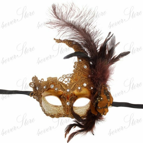 Venetian Goddess Golden Bronze Masquerade