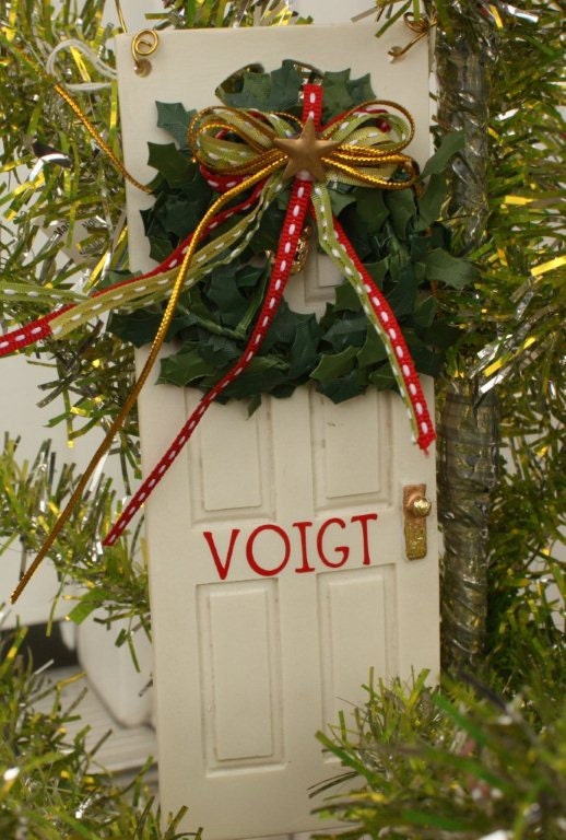 Front Door Ornament by StripesPolkaDotsLLC on Etsy