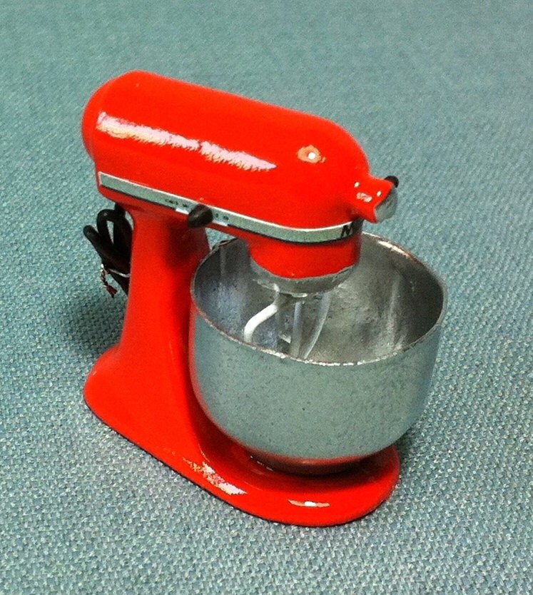 Kitchen Aid Mixer Miniature Orange Accessory Kitchenware