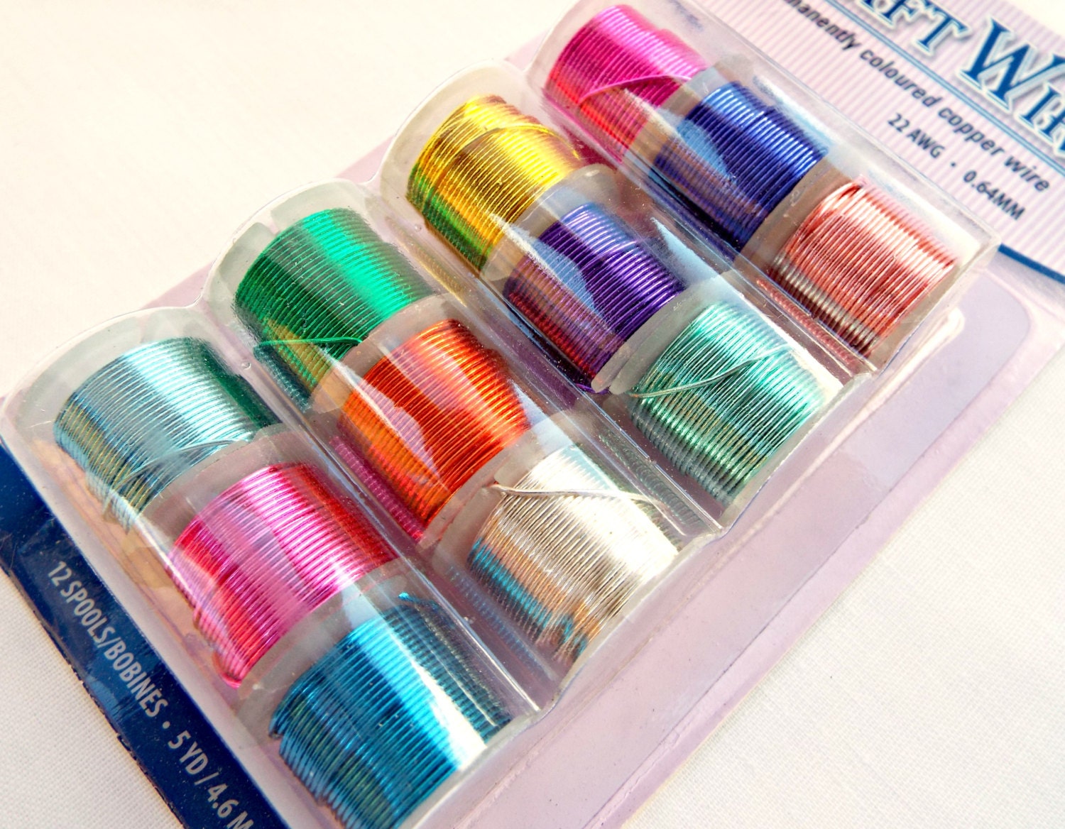 22 Gauge Wire 12 Spools Copper Wire Colored Copper Wire Pk