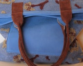 Original shopper bag in fabric and leather