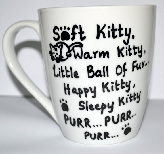 Soft Kitty mug, Big Bang Theory mug, The Big Bang theory, Big Bang Theory, Etsy, DreamAndCraft, TBBT, Sheldon Cooper, Cat Lover Gift