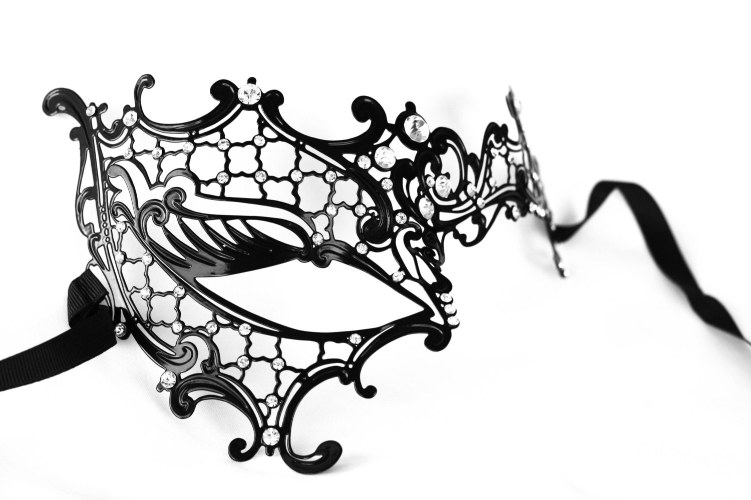 Masquerade mask black lace masquerade mask metal lace mask