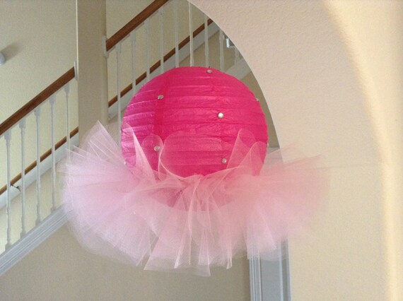8 pink ballerina paper lantern pink tutu ballerina