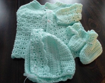 Daffodil Sweater Layette Set by HomemadebyMa on Etsy