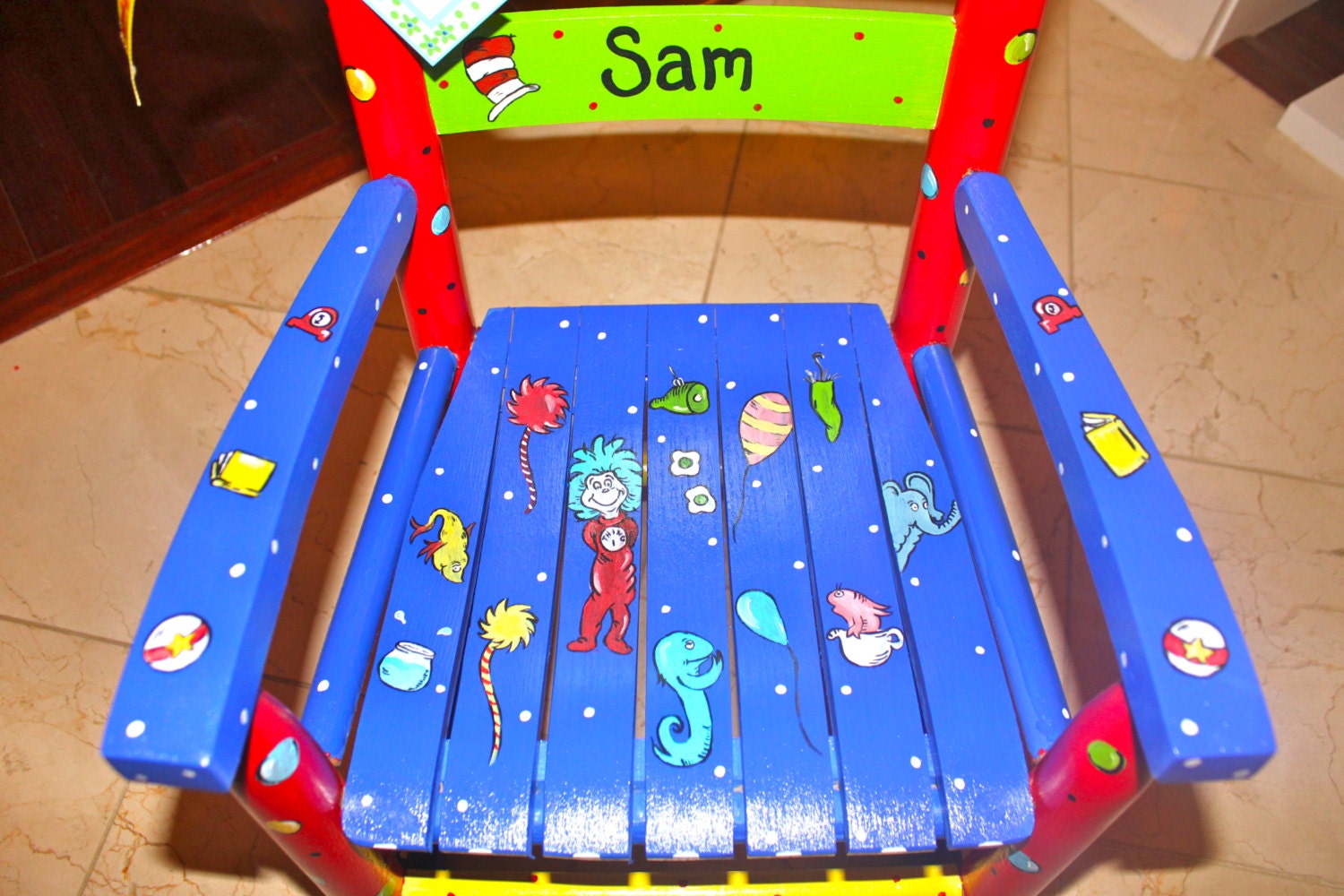 Childs Custom Painted Rocking Chair