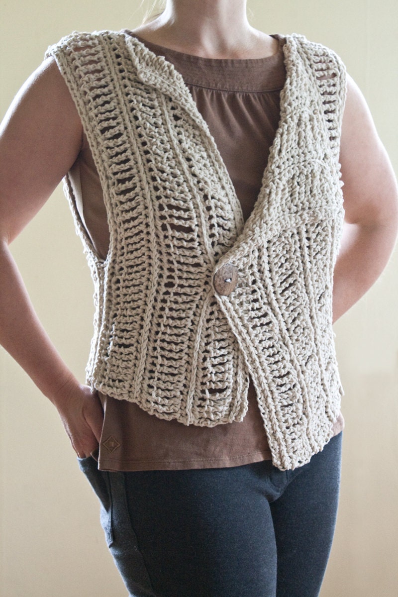 Crochet Pattern Vest Pattern Light Spring Vest Pattern