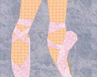 Ballet Shoes- a 10" Paper Pieced Pattern