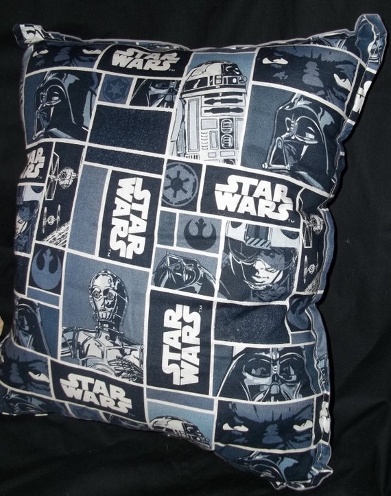 Star Wars block pattern pillow by GeekOutCreations on Etsy