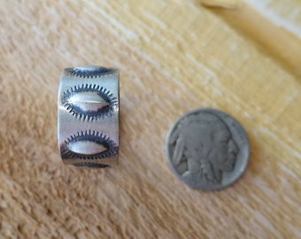 Sterling Silver cigar band ring, si ze 11. Handmade in Santa Fe, New ...