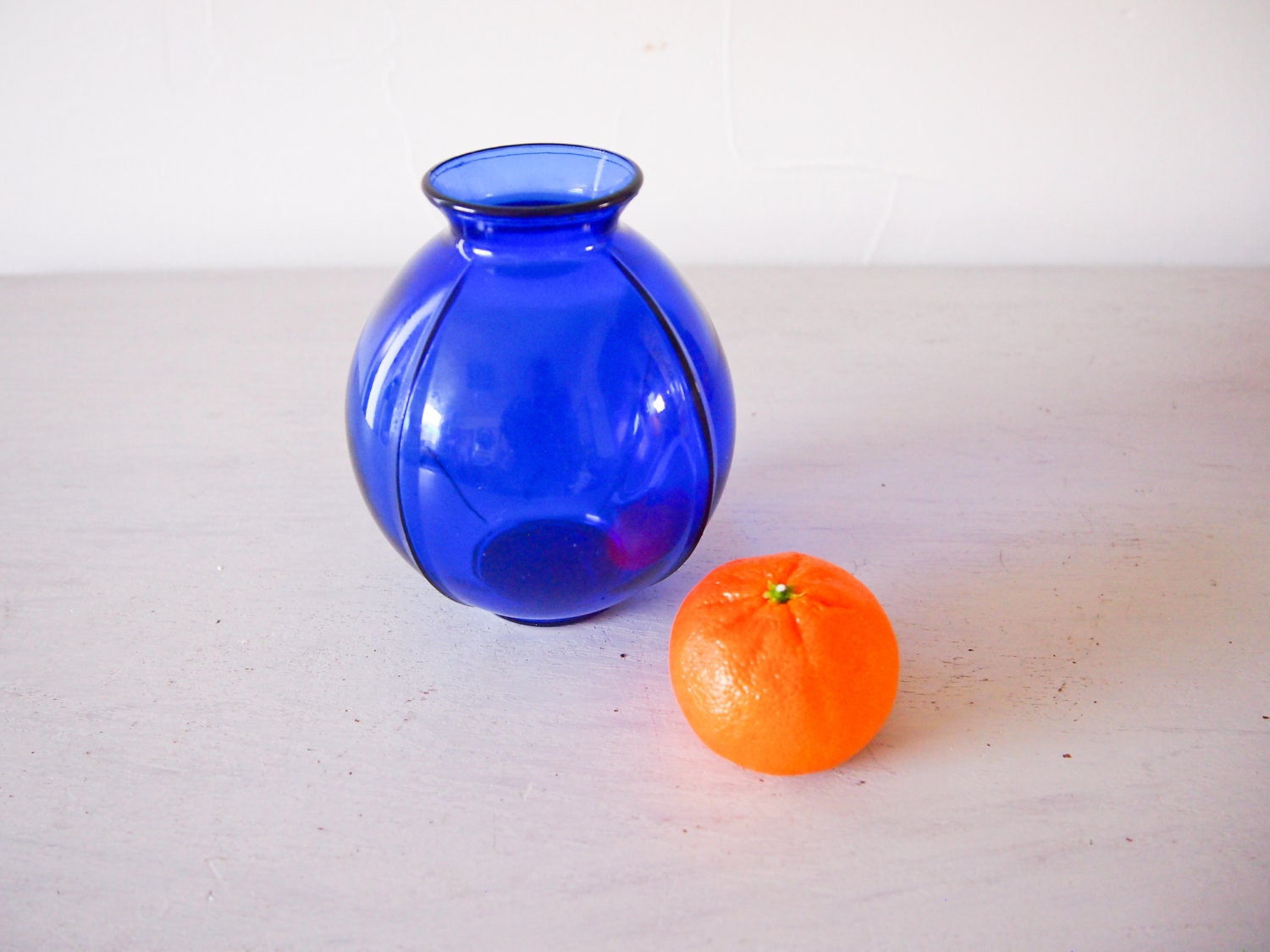 under the tuscan sun blue glass vase by createdbyBOND on Etsy