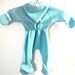 Vintage Baby Girl Blue Owl Pajama or Snowsuit . 18 - 24 months