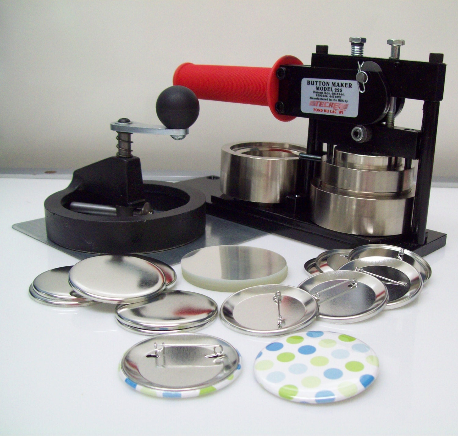 Tecre Model 225 21/4 FABRIC Button Maker Kit by ButtonBoyInc
