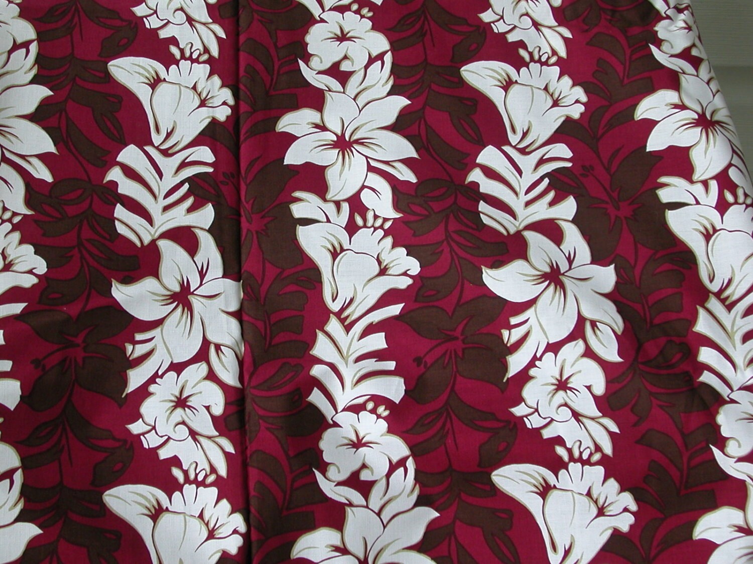 RESERVE FOR SHANNON Cotton Fabric Hawaiian Floral in Fuchsia