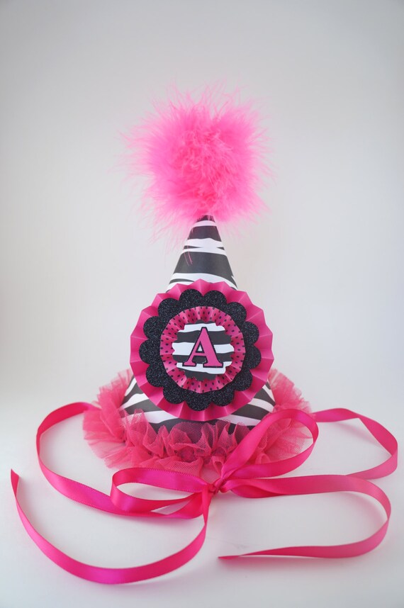 Items similar to Pink Zebra Party Hat, Zebra Party Hat on Etsy
