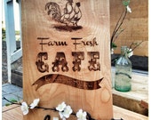 Engraved cutting board-farm decor-chicken decor-gift