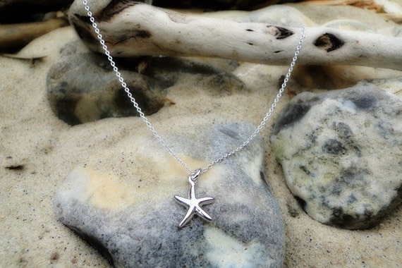 Sterling silver starfish necklace "Silver Star"