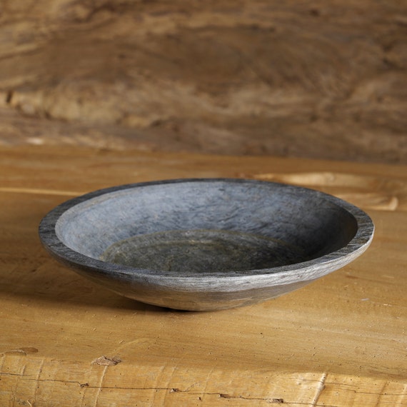 Decorative Shallow Slate Bowl Natural Stone By Artemanodotus 9568