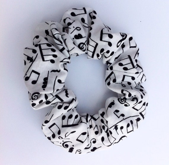 Music Notes Hair Scrunchie