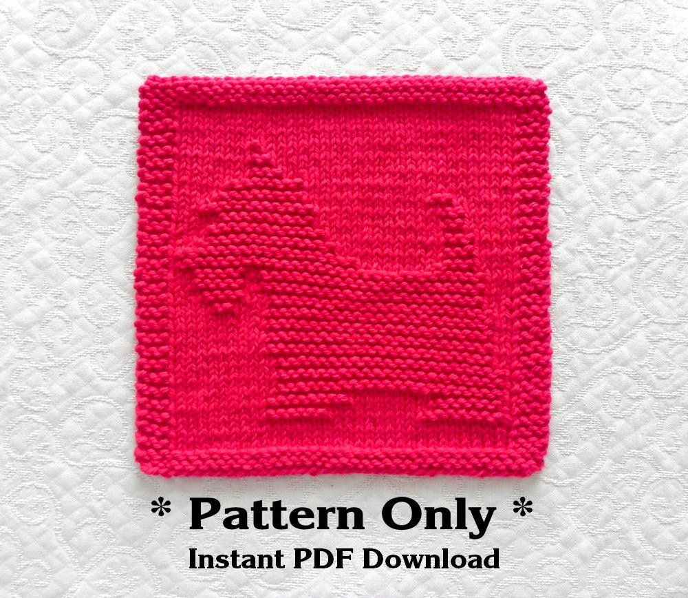 knitted dishcloth pattern scottie pattern pdf instant knitted dishcloth pattern scottie pattern pdf instant