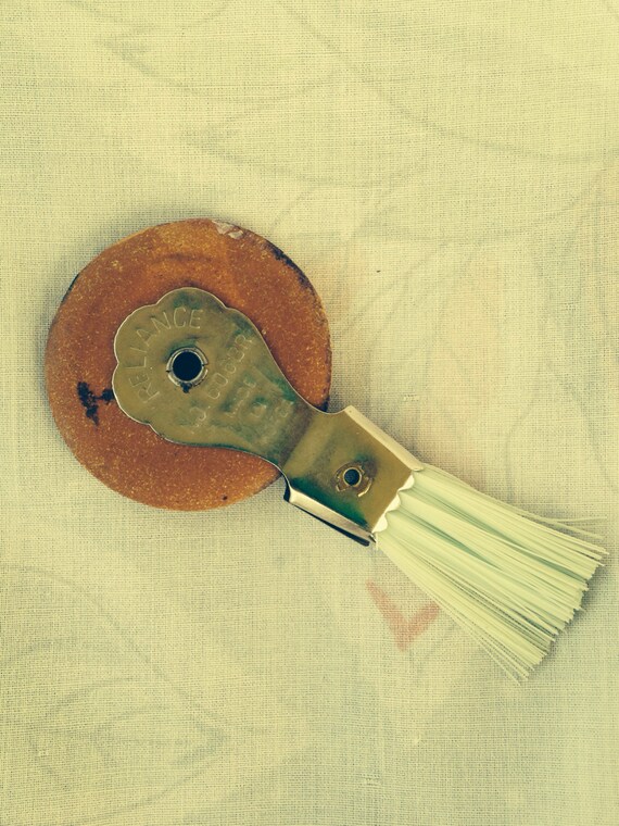 Vintage Circular Typewriter Eraser with Brush by Reliance