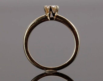 Solitaire diamond ring-Diamond Engagement Ring 0.40 ct-Solitaire ring-14K Yellow Gold -Women Jewelry-Promise ring-Wedding & Engagement