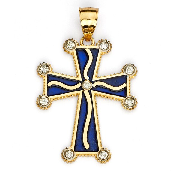 Religious gold charm.Copyrighted 14k two by Paulecojewelrydesign