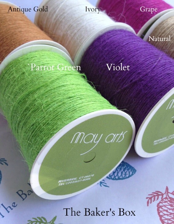 5 Yards May Arts Button Twine Burlap Twine by TheBakersBin